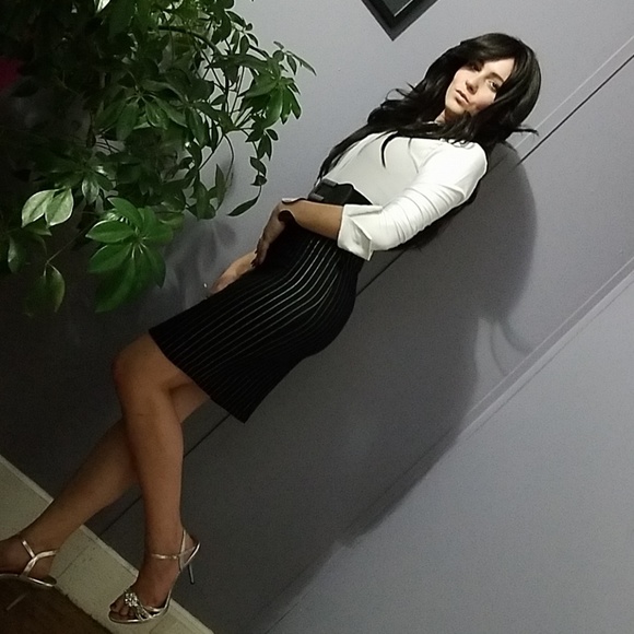 HOST PICK  Pin striped Office Dress IMPORTED - Picture 3 of 8